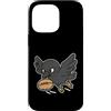 raven rugby bird mascot flying cartoon f Custodia per iPhone 14 Pro Max volante, corvo, con, palla rugby, cartone