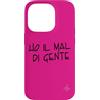 dolceSenso URBAN Custodia per iPhone 14 Pro Ho il mal di gente | Marca dolceSenso URBAN testo nero