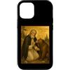 Icone epiche ortodosse Custodia per iPhone 12/12 Pro Icona ortodossa di San Serafino di Sarov con un orso