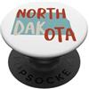 Whyitsme Design North Dakota Stati Uniti, ND Stato del Nord Dakota Souvenir PopSockets PopGrip Adesivo
