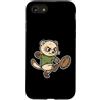 rugby ferret kick cute rugby oval ball s Custodia per iPhone SE (2020) / 7/8 Cartone animato Rugby Furetto Calcio