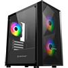 UNYKAch Scatola Micro ATX Gaming MIR B200, vetro temperato, tre ventole ARGB e tre porte USB
