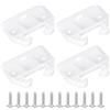 QUARKZMAN 4 Pezzi Guida Cassetto Staffe 2.32 x 1.61 Parte Di Ricambio Mobili Guida Cassetto Plastica Scorrevoli Guida Staffa Per Credenze Armadi E Sistemi Cassetto Bianco