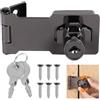 Gearmax 1 Pezzi 3 Pollici Cassetto Armadio Serrature,Sicurezza con Serratura a Chiave con Viti Hasp Lock Chiusure Hasp Cromato Hardware per Porte, Finestre, Cassetti, Armadi(Nero)