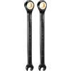 QUARKZMAN 2 Pezzi Chiave a Cricchetto 8mm Chiave a Bocca Metrica in Acciaio Cr-V a 72 Denti Nichelata Combinata Chiave a Cricchetto per Viti e Bulloni