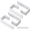 RDEXP 4 ganci per scaletta per letto a castello e viti, larghezza interna 2,5 cm, colore bianco
