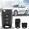 kuyuansu Sostituzione telecomando per auto Portachiavi Custodia 3 pulsanti Flip pieghevole chiave per Kia K2 K5 Rio 3 Picanto Ceed Cerato Sportage per Hyundai i20 i30 i35 iX20 iX35