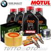 Motul - Hiflo - NGK Tagliando BMW R 1100 RT 1996-2001 Kit Olio Motul 7100 15W50 Filtri Candele R1100