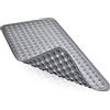 OTraki Tappetino Antiscivolo per Vasca da Bagno 88 x 40cm Tappeto Doccia con 260 Ventose e Foro di Drenaggio Bathtub Mat Resistente alla Muffa e Lavabile in Lavatrice Grigio