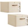 Resszo Scatole per Armadio, Contenitori per Armadio Salvaspazio (Cotone/Lino Tian Shan), Organizer Armadio Ideal per Vestiti, Coperte e Piumoni, 40L,2 Pezzi