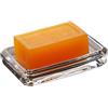 EAZHOP Portasapone in vetro, spugna di vetro, contenitore per doccia, robusto contenitore per sapone, per bagno, cucina, contatore, doccia, mantiene il sapone asciutto (rettangolo)