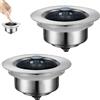 Aromaticaerope 2 Pezzi Filtro Lavandino Cucina, Acciaio Inossidabile + ABS, Anti-Intasamento, Adatti per Lavelli con Diametro Esterno di 108 mm e Profondità di 55 mm