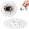 KIMHOME Confezione da 2 filtri in silicone bianco per lavello, cattura capelli universale e copertura di scarico per bagno, cucina e vasca, efficace prevenzione degli intasamenti e facile da pulire