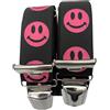 EDERER Bretelle da uomo - motivo emoji ride in rosa - 3,5 cm di larghezza, regolabili 65 - 125 cm - Forma a X - clip robuste e comfort elevato - ideale per il tempo libero, il lavoro & come elegante