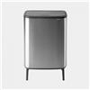 BRABANTIA Bo Touch Bin Hi cestino per rifiuti - 60 L - Acciaio opaco a prova di impronte digitali