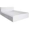 Kauf-Unique Letto con contenitore FRANK - 140x190 cm - Bianco & cemento