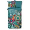 Muller Textil biancheria da letto in raso di cotone 135x200 Lovise pappagallo uccelli benzina reversibile 6995 H