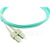 BlueOptics Cavo patch in fibra ottica duplex BlueOptics©, SC-UPC/SC-UPC beige, 7,5 metri, multimodale G50/125µm, OM3, attenuazione in ingresso: meno di 0,2dB, fibra di marca, LSZH aqua / turchese, tubo da 2,0 mm, ghiera in Vetroceramica, incl