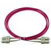 BlueOptics Cavo patch in fibra ottica duplex BlueOptics©, SC-UPC/SC-UPC beige, 7,5 metri, multimodale G50/125µm, OM4, attenuazione in ingresso: meno di 0,2dB, fibra di marca, LSZH magenta/viola, tubo da 2,0 mm, ghiera in Vetroceramica, incl