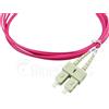 BlueOptics Cavo patch in fibra ottica duplex BlueOptics©, SC-UPC/SC-UPC beige, 3 metri, multimodale G50/125µm, OM4, attenuazione in ingresso: meno di 0,2dB, fibra di marca, LSZH magenta/viola, tubo da 2,0 mm, ghiera in Vetroceramica, incl