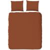 Muller Textil Set di biancheria da letto tinta unita Good Morning 240x200/220 cm rosso terracotta