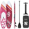 CAPITAL SPORTS Lanikai Cruiser 10.8, tavola da stand up paddle gonfiabile, tavola SUP, 330 x 77 x 15 cm, con zaino e kit di riparazione inclusi, rosso ruggine