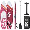 CAPITAL SPORTS Lanikai Cruiser 9.8, set di tavola da SUP gonfiabile, set: tavola + pagaia + leash + zaino + pompa, forma Cruiser, pagaia telescopica