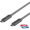 DELTACO Cavo USB-C SuperSpeed, 1 m, USB 3.1 Gen 2, 10 Gbps, 100W, spazio