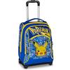 Seven Pokemon Big Trolley, 36 L, Doppio Scomparto, Spallacci a scomparsa, Doppio uso, Tasca frontale, Scuola elementare, Pikachu, Bambini e Bambine, giallo/blu