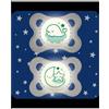 BAMED BABY ITALIA Srl Mam Night Succhietto 2-6Mesi Silicone Neutro 2 Pezzi