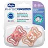 CHICCO (ARTSANA SpA) Chicco Succhietto Light Rosa Silicone 16-36Mesi 2pezzi