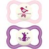 BAMED BABY ITALIA Srl Mam Air Night Succhietto 6Mesi+ Silicone 2 pezzi Femmina