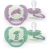 PHILIPS SpA Philips avent 2 succhietti ultra soft night 6-18m cerbiatto/volpe