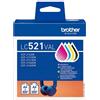 Brother ORIGINAL Brother Multipack nero / ciano / magenta / giallo LC521VAL LC521VAL ~2000 Seiten