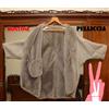 Shearling pelliccia Montone donna cappotto giacca Shearling Originale GRIGIO 48 VV