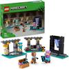 LEGO Minecraft L'Armeria Giocattolo - Include un Portale del Nether e i Personaggi di Alex e del Fabbro con Ascia d'Oro, Spade e Scudi - Regalo per Gamer, Bambini e Bambine da 7 Anni in su - 21252