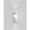 Vistosi ARMONIA APPLIQUE A PARETE 14 CRISTALLO ROMBO ALLUNGATO NICKEL NERO SATINATO 1 LUCE ATTACCO E14