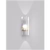Vistosi ARMONIA APPLIQUE A PARETE 14 CRISTALLO ROMBO ALLUNGATO ORO SATINATO 1 LUCE ATTACCO E14