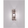 Vistosi ARMONIA APPLIQUE A PARETE 14 FUME' ROMBO ALLUNGATO NICKEL NERO SATINATO 1 LUCE ATTACCO E14