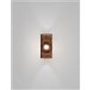 Vistosi ARMONIA APPLIQUE A PARETE 15 TERRA BRUCIATA RIGADIN VERTICALE NICKEL NERO SATINATO 1 LUCE ATTACCO E14