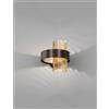 Vistosi ARMONIA APPLIQUE A PARETE 25 AMBRA RIGADIN NICKEL NERO SATINATO_ORO SATINATO 1 LUCE ATTACCO G9
