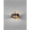 Vistosi ARMONIA APPLIQUE A PARETE 25 AMBRA RIGADIN NICKEL NERO SATINATO_RAME SATINATO 1 LUCE ATTACCO G9