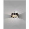 Vistosi ARMONIA APPLIQUE A PARETE 25 CRISTALLO RIGADIN NICKEL NERO SATINATO_ORO SATINATO 1 LUCE ATTACCO G9