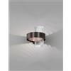 Vistosi ARMONIA APPLIQUE A PARETE 25 CRISTALLO RIGADIN NICKEL NERO SATINATO_RAME SATINATO 1 LUCE ATTACCO G9