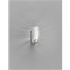 Vistosi DAMASCO APPLIQUE A PARETE 1AP CRISTALLO CRISTALLO NICKEL SATINATO 1 LUCE ATTACCO G9