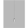 Vistosi DAMASCO SOSPENSIONE P CRISTALLO CRISTALLO NICKEL SATINATO 1 LUCE ATTACCO G9