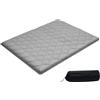 VEVOR Materasso Futon Giapponese da 2032 x 1524 x 89 mm, Tatami Pieghevole Queen Size, con Borsa Portaoggetti e Accessori di Montaggio, Materassino a 9 Strati per Meditazione Yoga, Grigio