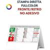 Calendario da tavolo in carta patinata opaca personalizzato Tricolore 19 x 14,5 cm personalizzate o neutre