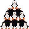 Goki Stapelspiel Pinguine: 4,0 x 1,5 x 4,2 cm, Holz, 18 Teile,per Stück
