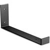 Amig - Staffa ad Angolo "L" Singola per Scaffali Industriali - 103 x 261 x 40 mm - Acciaio Nero Opaco - Supporto da Parete per Mensole - Design Funzionale e Resistente - Ideale per Scaffali da Parete